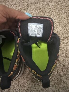 Nike Kids Black Sneakers with Neon Green Insole